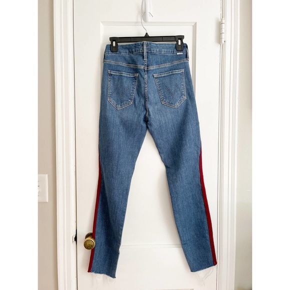 Mother The Looker Ankle Fray Keeping Love Alive Racer Jeans‎ Size 28 - Picture 7 of 7